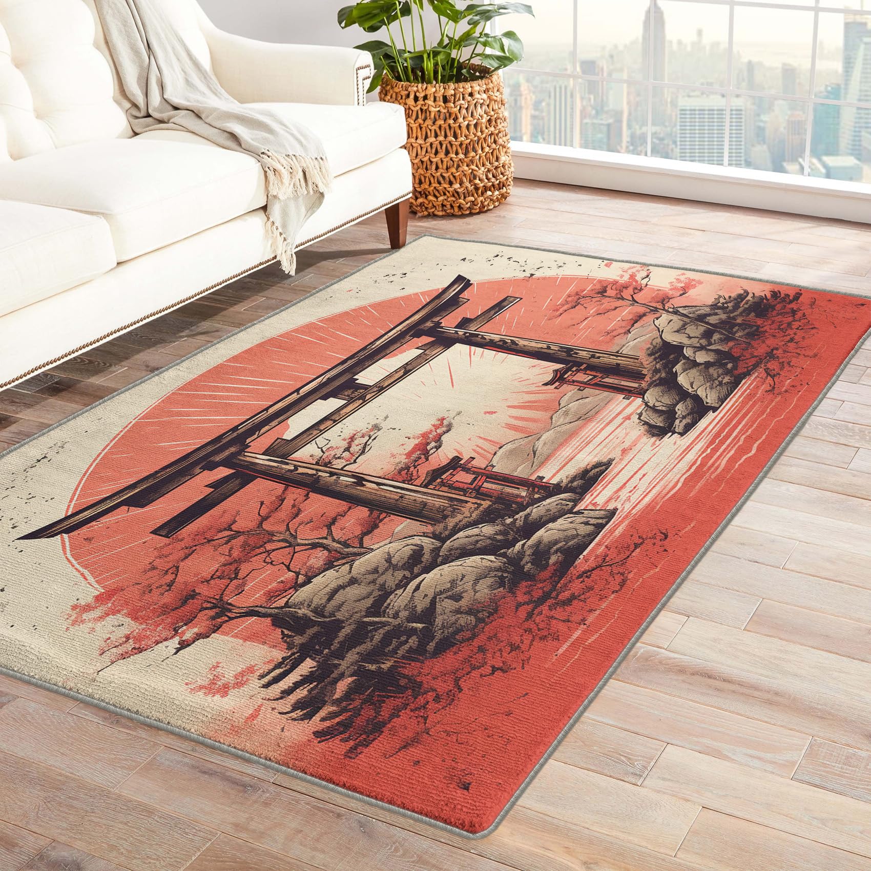 Amazon.com: Japanese Rug & Home Decor - 5x7 Rug, Japan Torii Rugs
